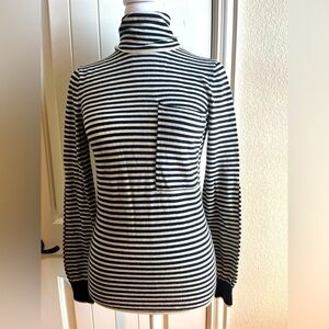 Joseph Wool striped turtleneck